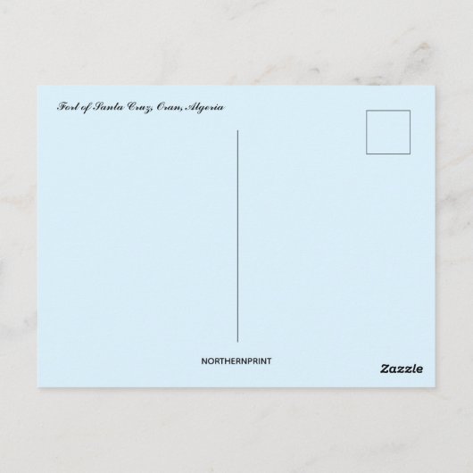 Briefkaart Santa Cruz Oran Algerije (Achterkant)