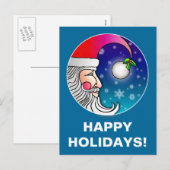 Briefkaart - Santa Moon (Voorkant / Achterkant)