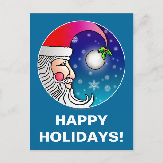 Briefkaart - Santa Moon (Voorkant)