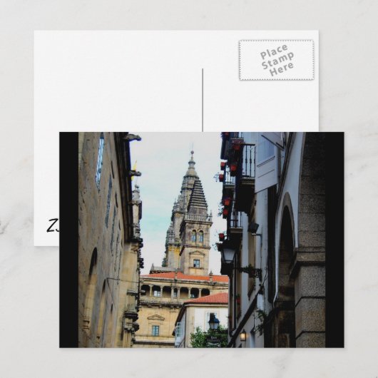 Briefkaart Santiago della Compostella (Voorkant / Achterkant)