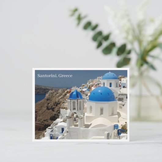 Briefkaart - Santorini Griekenland (Staand voorkant)