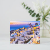 Briefkaart Santorini Griekenland (Staand voorkant)