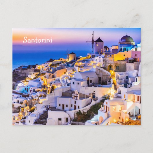 Briefkaart Santorini Griekenland (Voorkant)