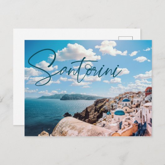 Briefkaart Santorini Griekenland (Voorkant / Achterkant)
