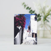 Briefkaart Santorini Street (Staand voorkant)