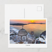 Briefkaart Santorini Sunset, Griekenland, Griekse  (Voorkant / Achterkant)