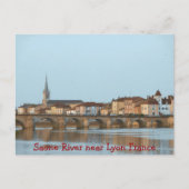 BRIEFKAART - Saone, rivier nabij Lyon Frankrijk (Voorkant)