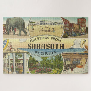 Briefkaart Sarasota Legpuzzel