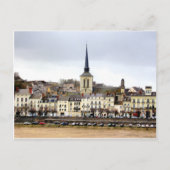 Briefkaart Saumur River Bank Scene (Voorkant)