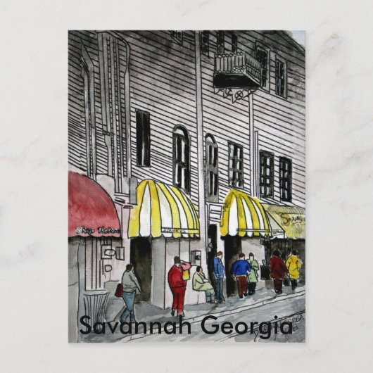 Briefkaart Savannah River Street 4 (Voorkant)