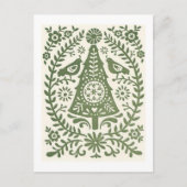 Briefkaart - Scandinavisch kerstgroen (Voorkant)