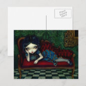 briefkaart "Scarlet Sofa" (Voorkant / Achterkant)