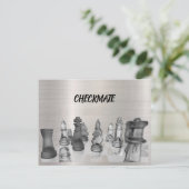 Briefkaart schaakmat schaakdefinitie (Staand voorkant)