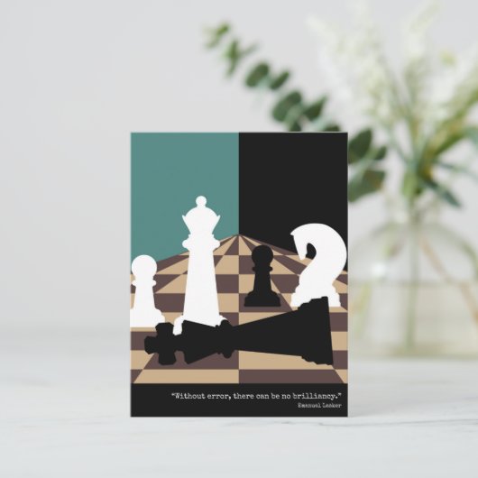 Briefkaart schaken (Staand voorkant)