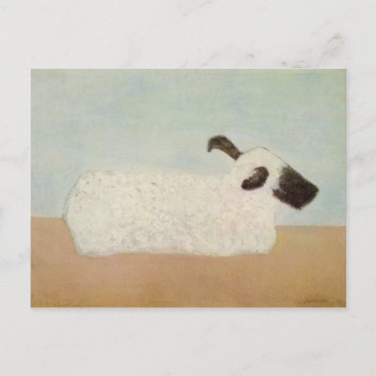 Briefkaart schapen (van Milton Avery) (Voorkant)