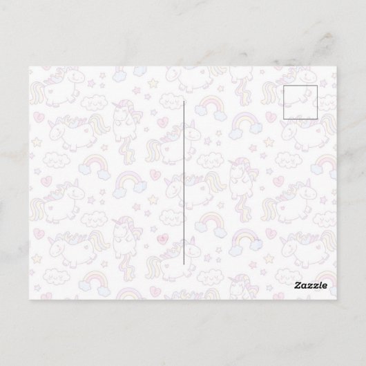 briefkaart schattige eenhoorn (Achterkant)