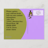 Briefkaart Schattige Ik heb verplaatst Nieuwe Adre (Achterkant)