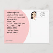 Briefkaart Schattige Ik heb verplaatst Nieuwe Adre (Achterkant)