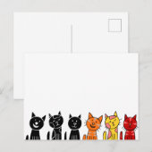 Briefkaart schattige katten (Voorkant / Achterkant)