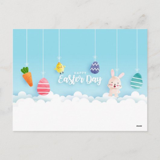  Briefkaart: Schattige kuikens in Bonnet Feestdagenkaart (Achterkant)