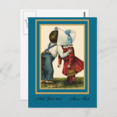 Briefkaart Schattigee kinderen die Blauwgroen zoe (Voorkant / Achterkant)