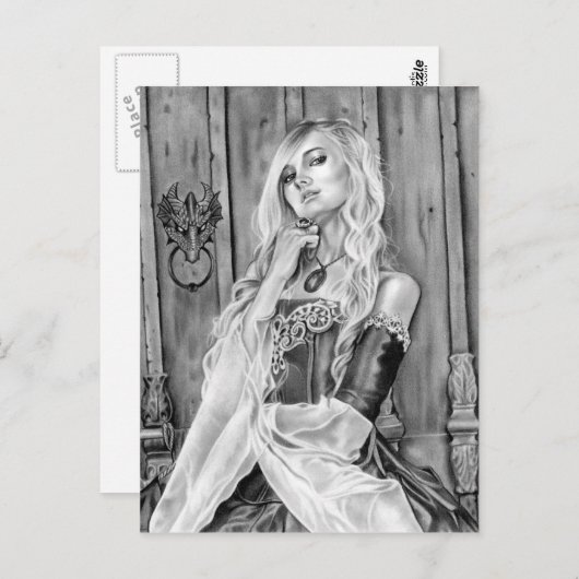 Briefkaart Scheming Lady (Voorkant / Achterkant)