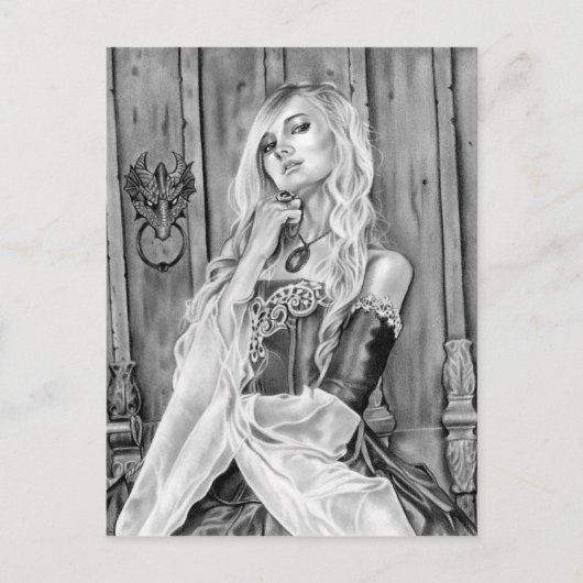 Briefkaart Scheming Lady (Voorkant)