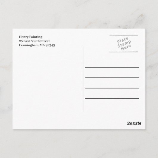 Briefkaart schilderen (Achterkant)