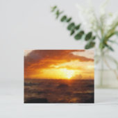 Briefkaart ~ Schilderen van de prachtige zonsonder (Staand voorkant)