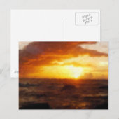 Briefkaart ~ Schilderen van de prachtige zonsonder (Voorkant / Achterkant)