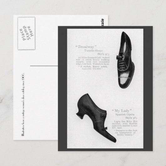 Briefkaart  schoencatalogus (Voorkant / Achterkant)