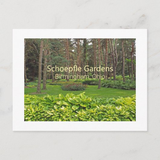 BRIEFKAART SCHOEPFLE GARDEN (OHIO) (Voorkant)