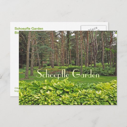 BRIEFKAART SCHOEPFLE GARDEN (OHIO) (Voorkant / Achterkant)