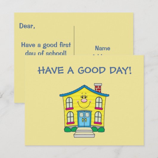 Briefkaart schooldagen (Voorkant / Achterkant)