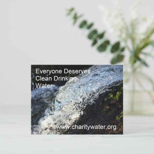 Briefkaart schoon water (Staand voorkant)