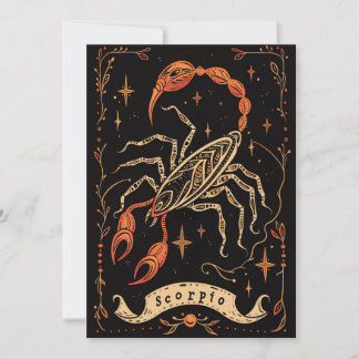 Briefkaart - Schorpioen Hemelse Zodiac Art