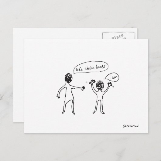 briefkaart schudden (Voorkant / Achterkant)