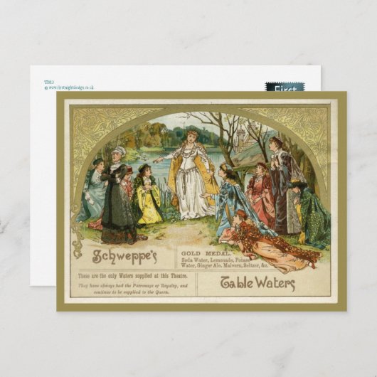 Briefkaart Schweppes Table Waters (Voorkant / Achterkant)