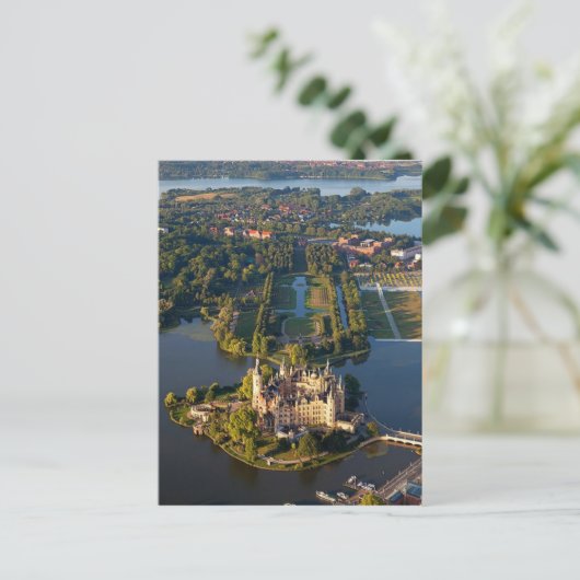Briefkaart Schwerin Castle (eiland), Duitsland (Staand voorkant)