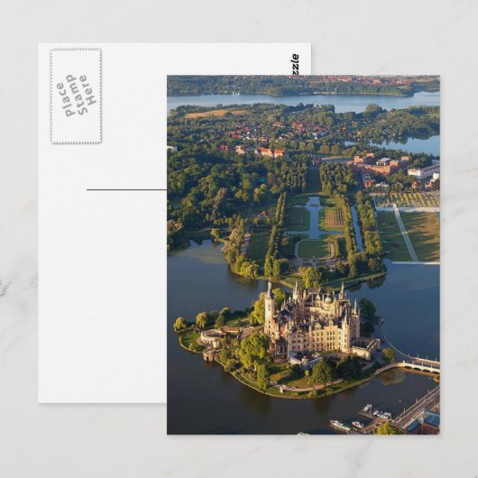 Briefkaart Schwerin Castle (eiland), Duitsland (Voorkant / Achterkant)