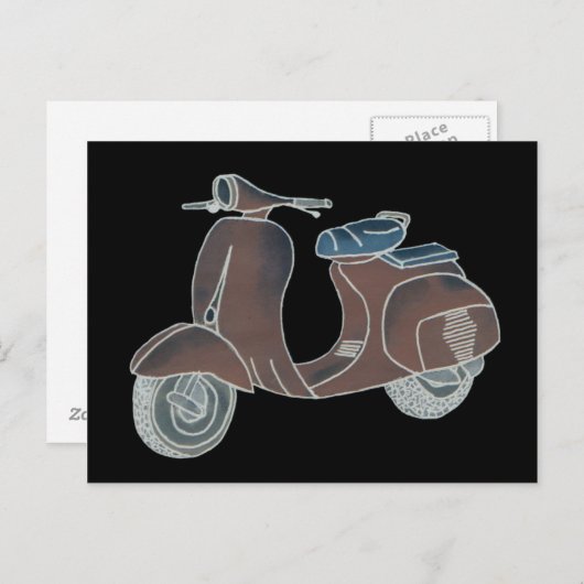 Briefkaart scooter (Voorkant / Achterkant)