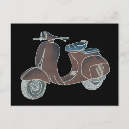 Briefkaart scooter