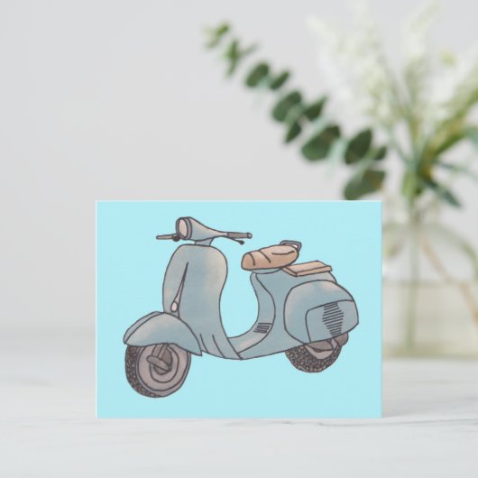 Briefkaart scooter (Staand voorkant)
