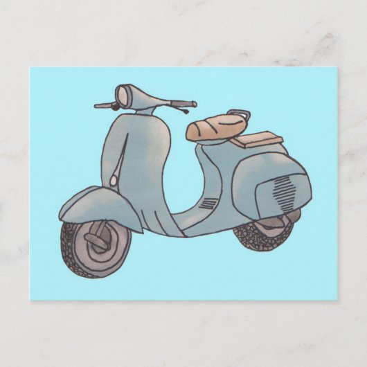 Briefkaart scooter (Voorkant)