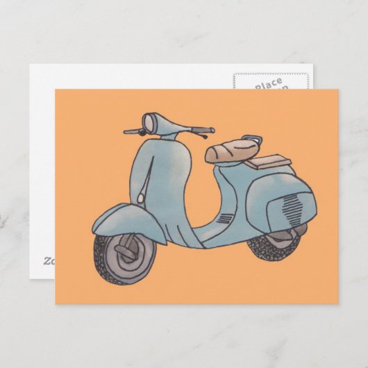Briefkaart scooter (Voorkant / Achterkant)