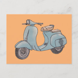 Briefkaart scooter