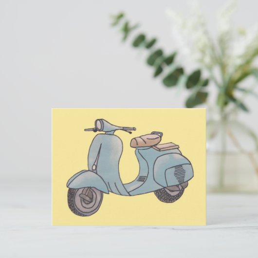 Briefkaart scooter (Staand voorkant)