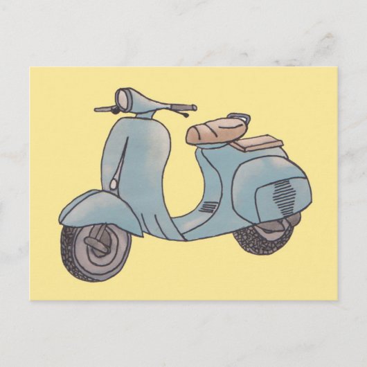 Briefkaart scooter (Voorkant)