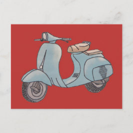 Briefkaart scooter