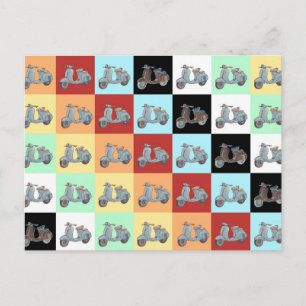 Briefkaart scooters